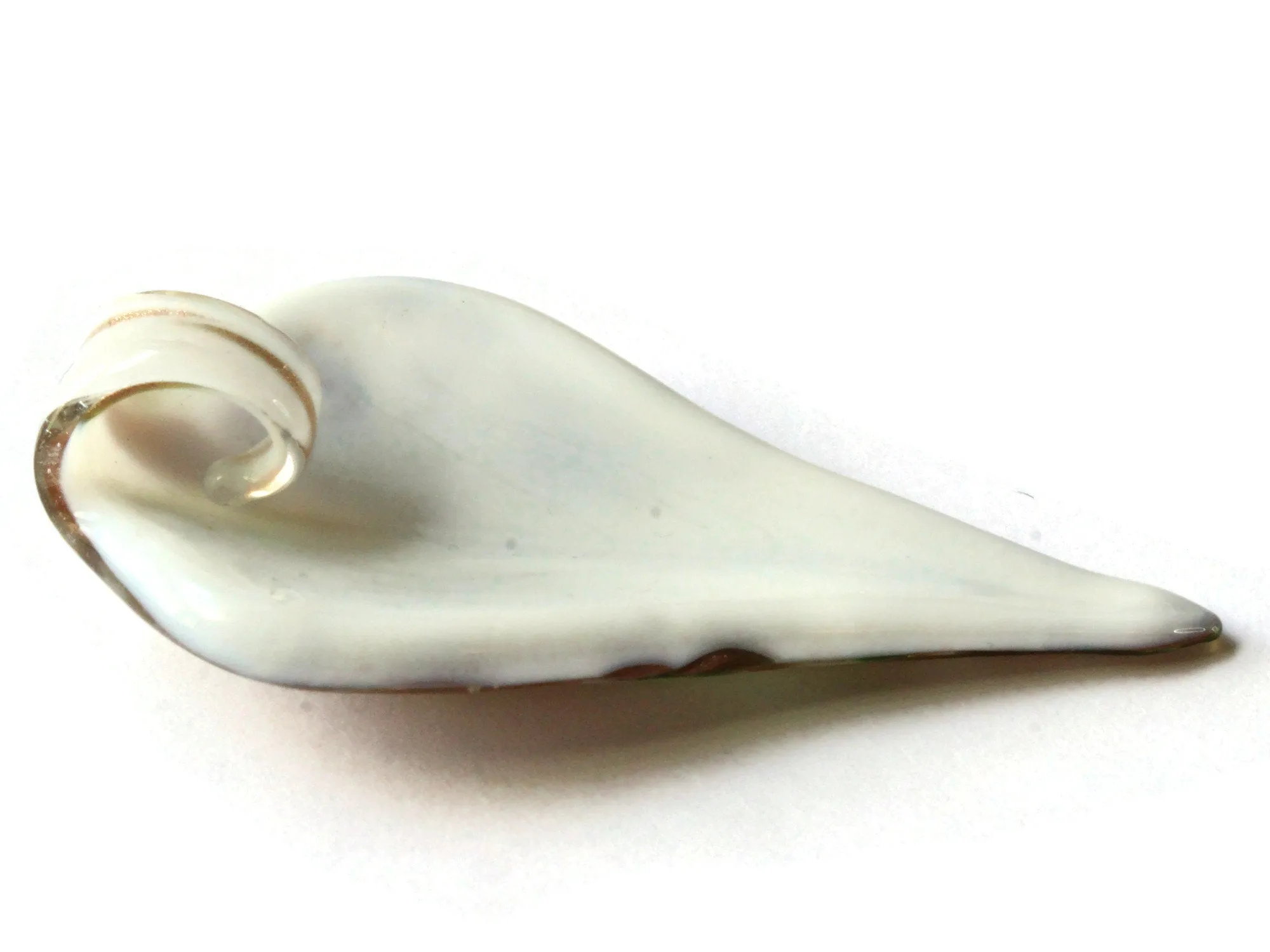 72mm White Foil Glass Drip Pendant