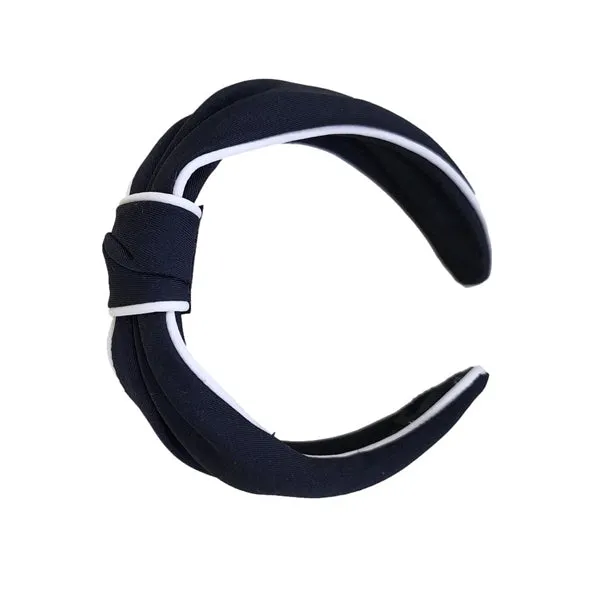 Black Wide Brimmed Knotted Headband 黑色寬邊打結頭箍 HA20452