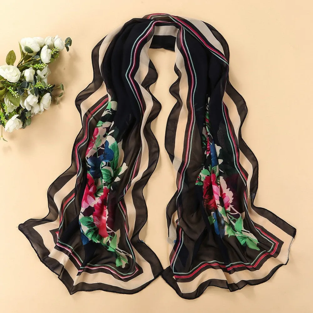 Fashion women's scarf leopard scarf print long shawl cape silk chiffon tippet muffler